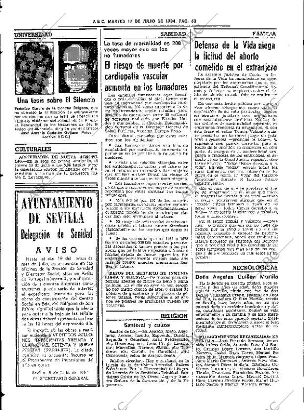 ABC SEVILLA 17-07-1984 página 60