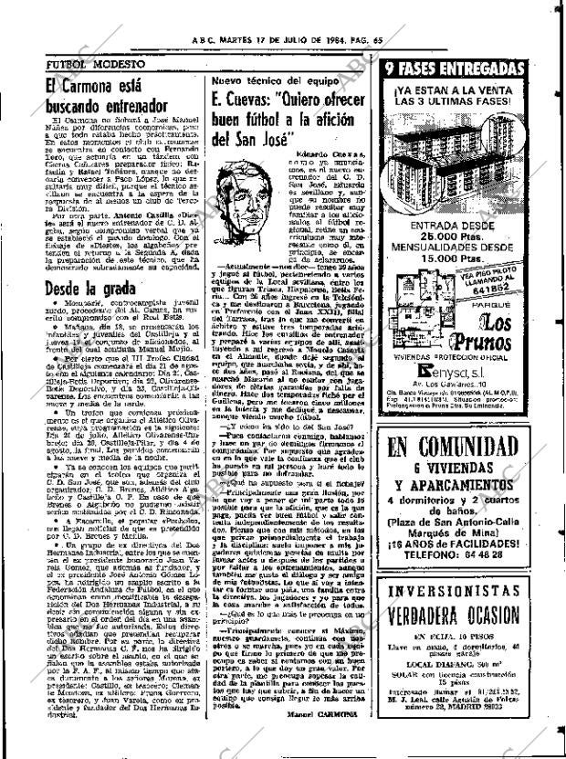 ABC SEVILLA 17-07-1984 página 65