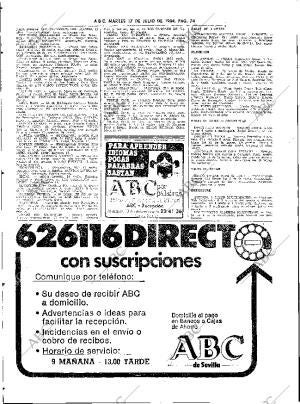 ABC SEVILLA 17-07-1984 página 74