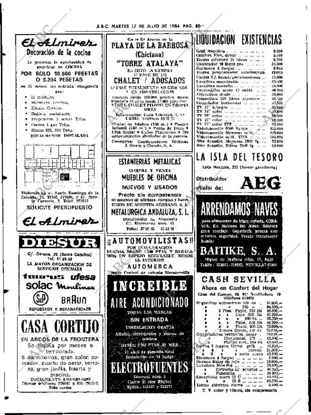 ABC SEVILLA 17-07-1984 página 80