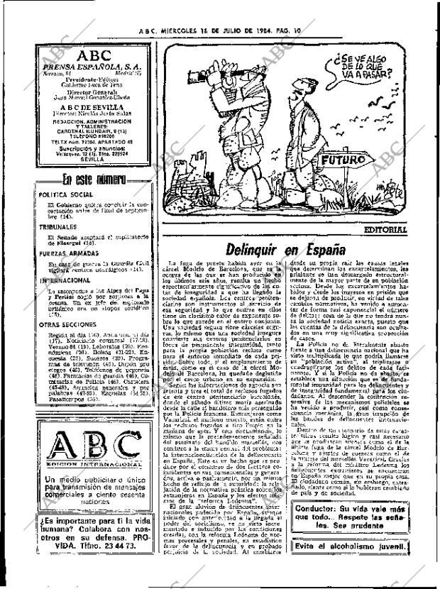 ABC SEVILLA 18-07-1984 página 10