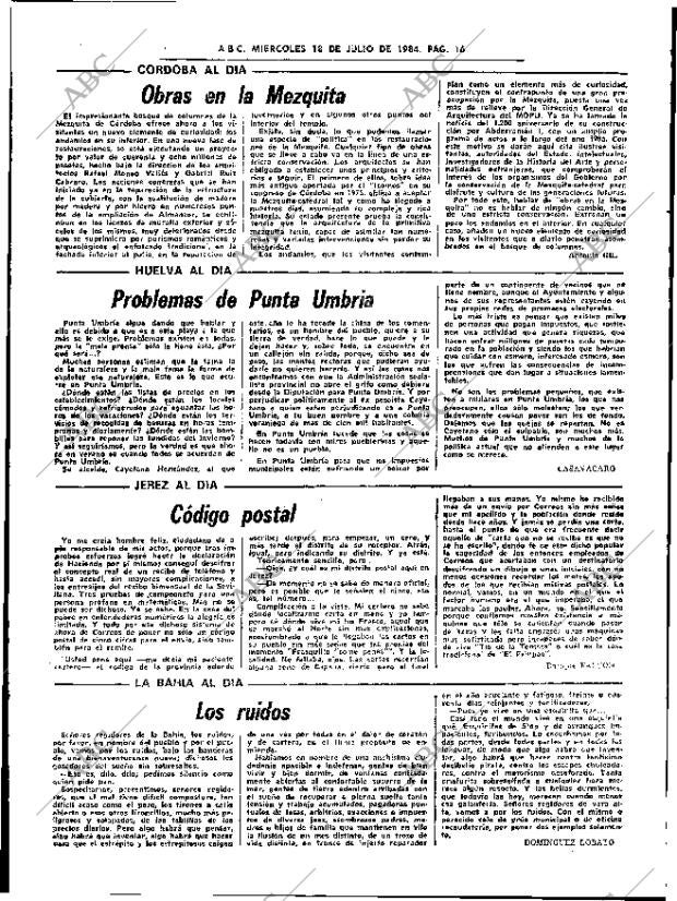 ABC SEVILLA 18-07-1984 página 16