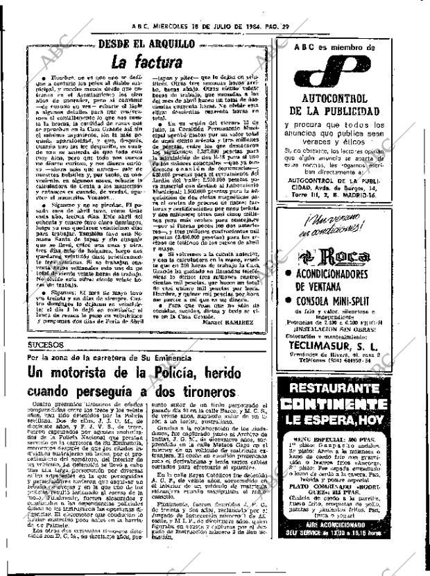 ABC SEVILLA 18-07-1984 página 29