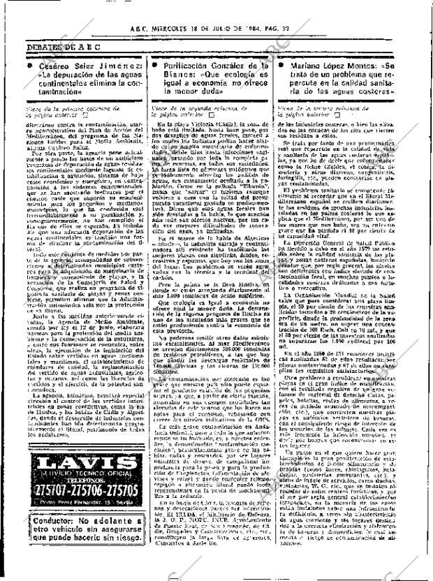 ABC SEVILLA 18-07-1984 página 32
