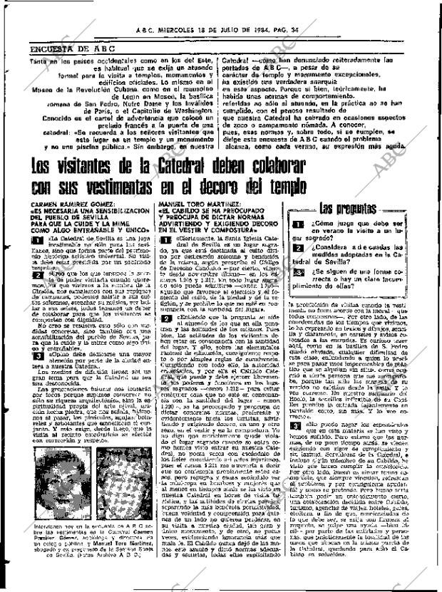 ABC SEVILLA 18-07-1984 página 34