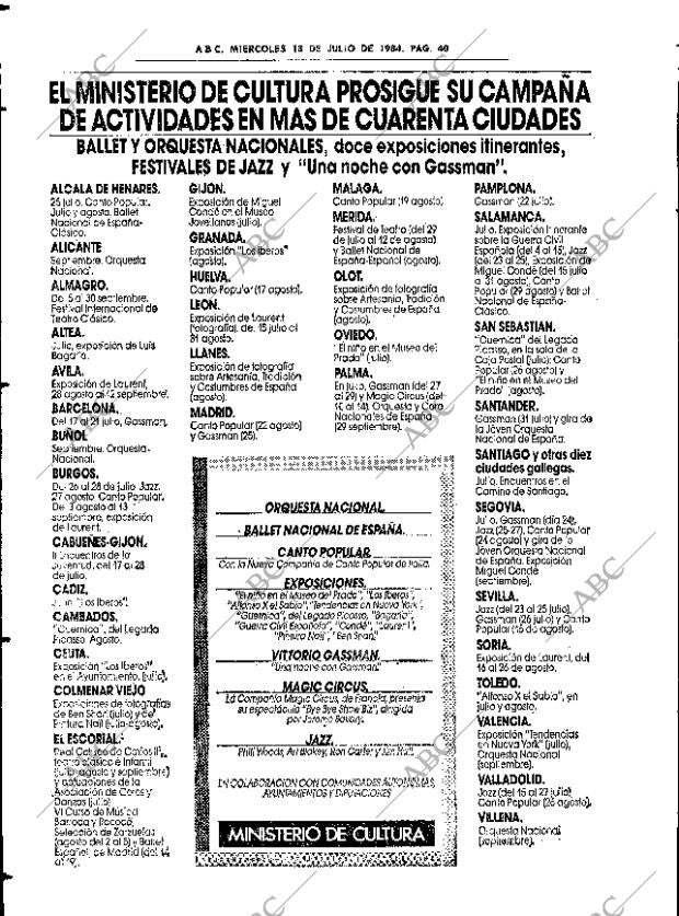 ABC SEVILLA 18-07-1984 página 40