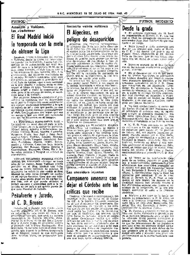 ABC SEVILLA 18-07-1984 página 42
