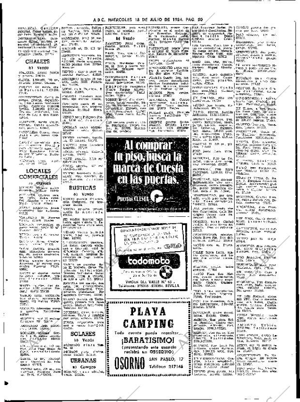 ABC SEVILLA 18-07-1984 página 50