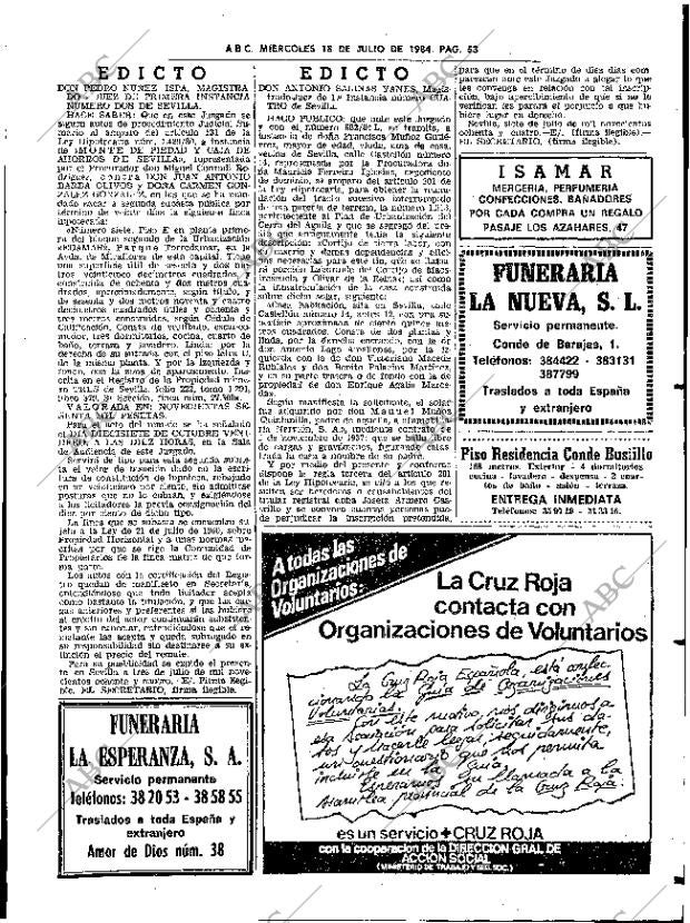 ABC SEVILLA 18-07-1984 página 53