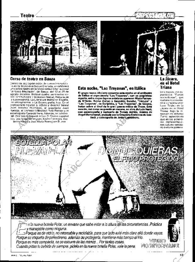 ABC SEVILLA 18-07-1984 página 62