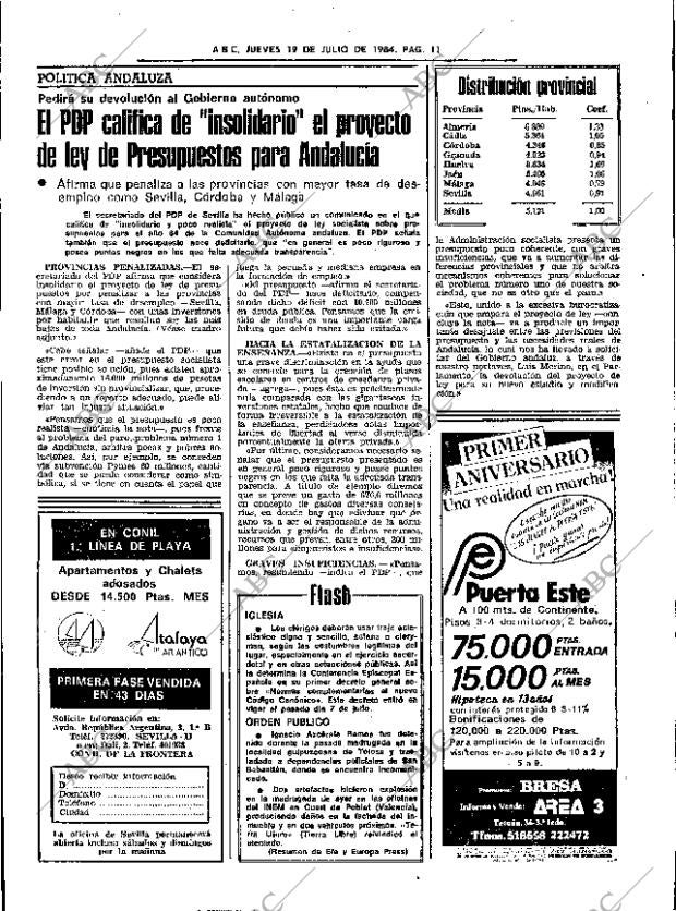 ABC SEVILLA 19-07-1984 página 11
