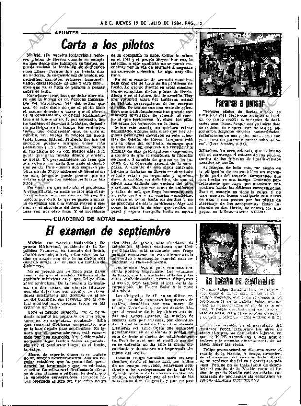 ABC SEVILLA 19-07-1984 página 12