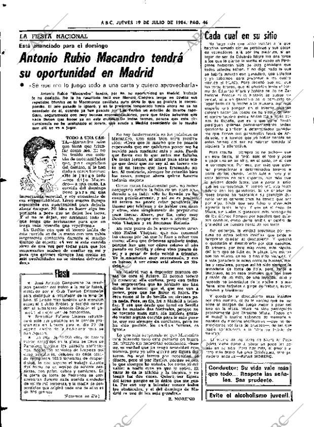 ABC SEVILLA 19-07-1984 página 46