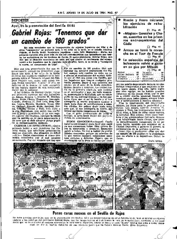 ABC SEVILLA 19-07-1984 página 47