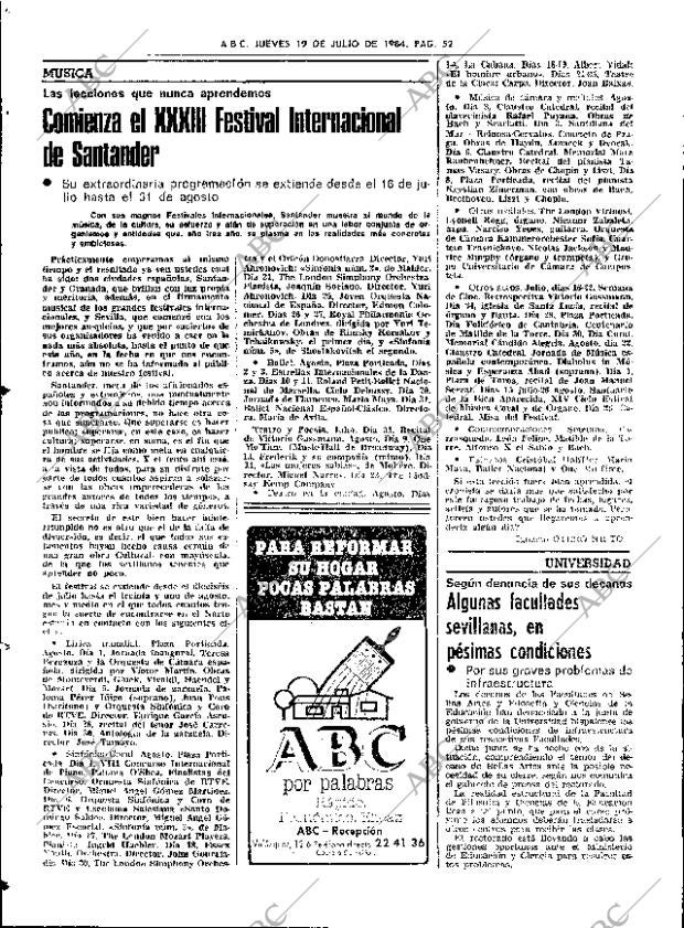 ABC SEVILLA 19-07-1984 página 52