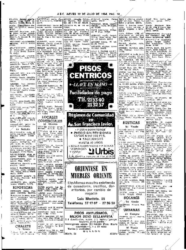 ABC SEVILLA 19-07-1984 página 58