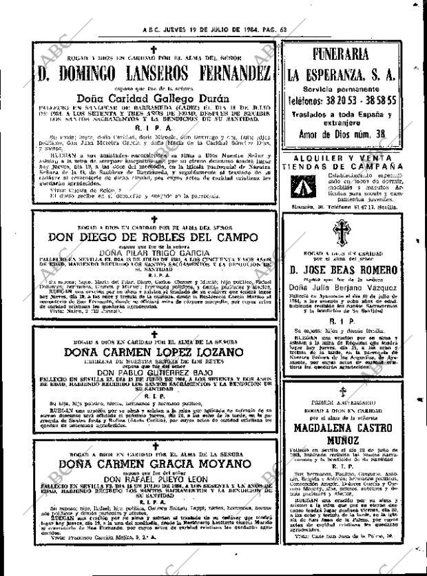 ABC SEVILLA 19-07-1984 página 63
