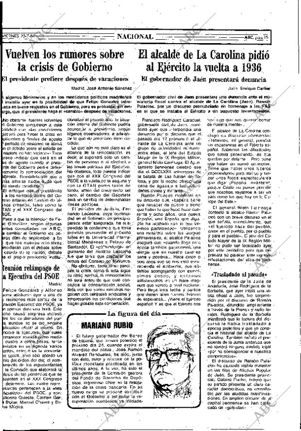 ABC MADRID 20-07-1984 página 15