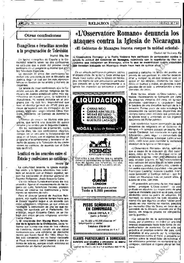 ABC MADRID 20-07-1984 página 32