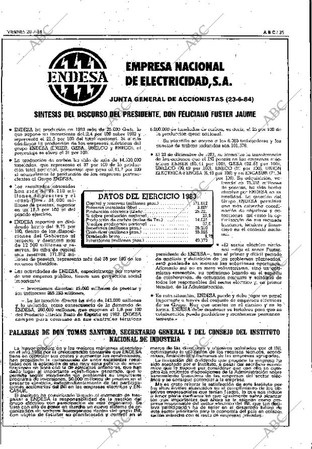 ABC MADRID 20-07-1984 página 35