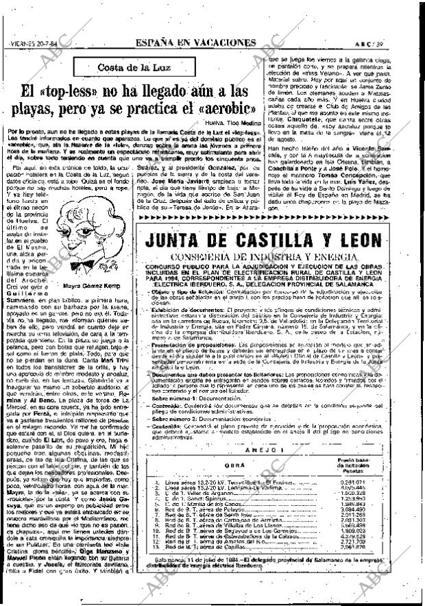 ABC MADRID 20-07-1984 página 39