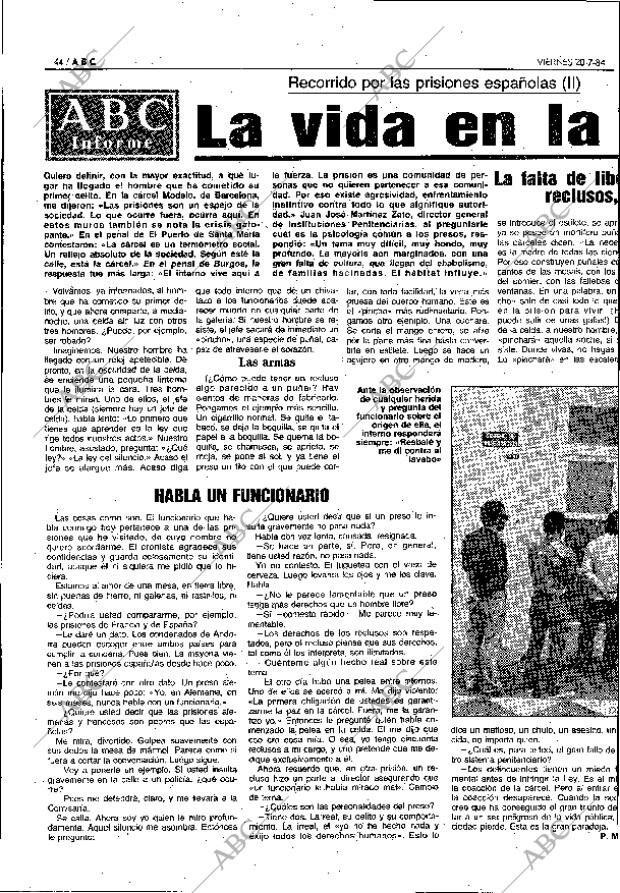 ABC MADRID 20-07-1984 página 44