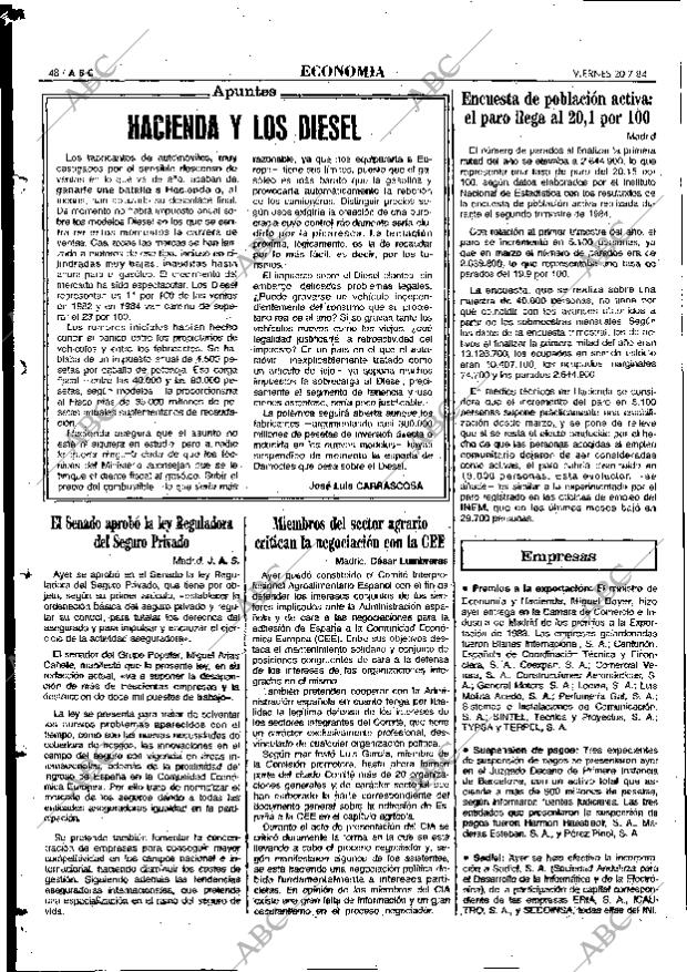 ABC MADRID 20-07-1984 página 48