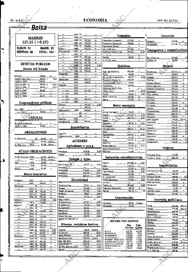 ABC MADRID 20-07-1984 página 50
