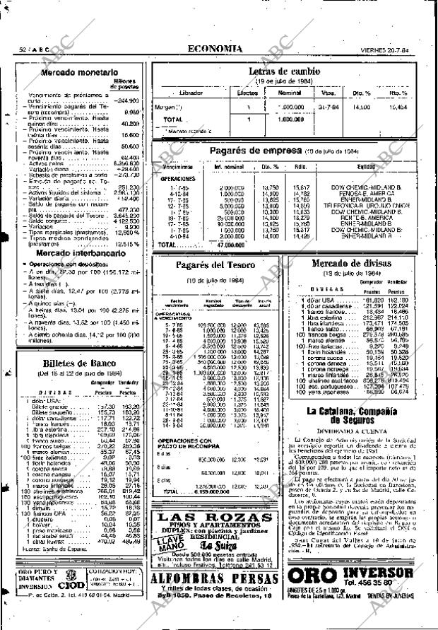 ABC MADRID 20-07-1984 página 52