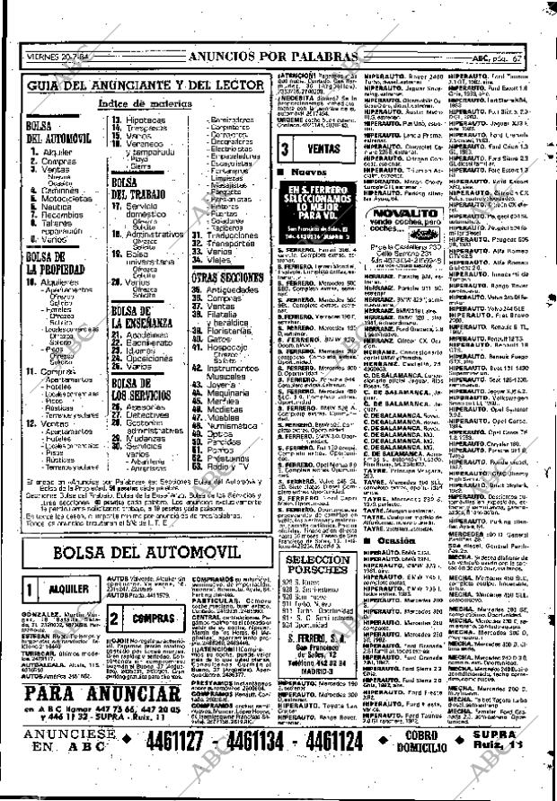 ABC MADRID 20-07-1984 página 67