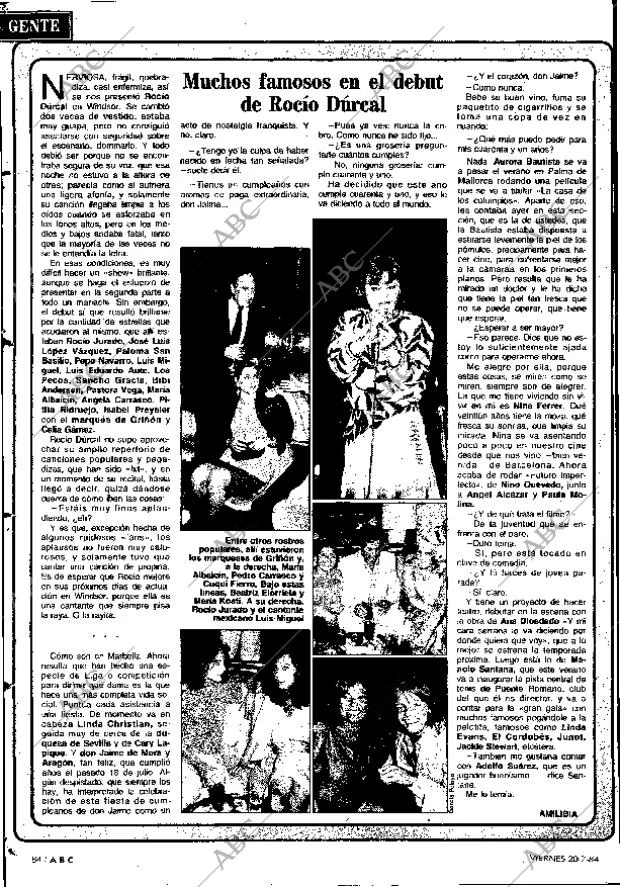 ABC MADRID 20-07-1984 página 84