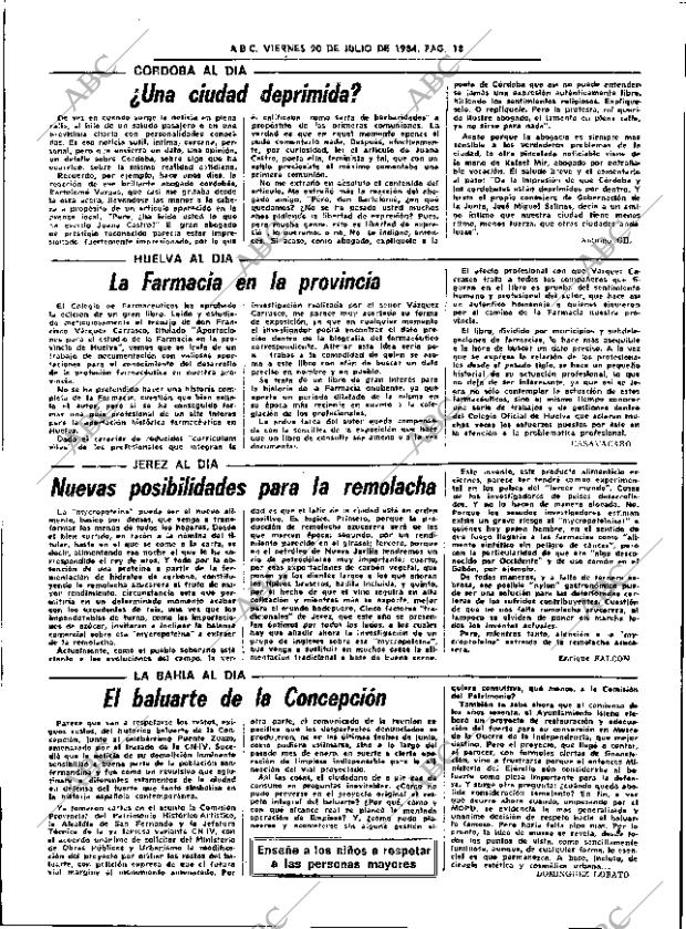 ABC SEVILLA 20-07-1984 página 18