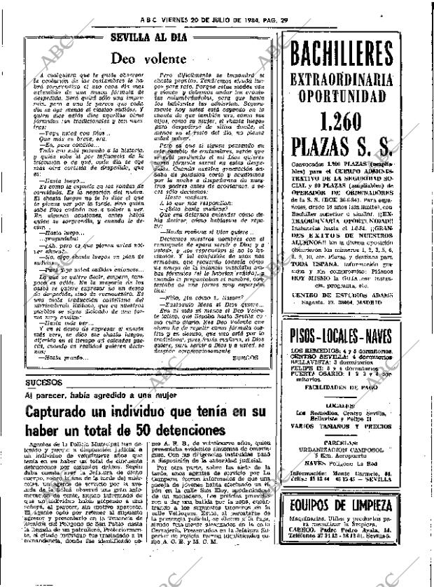 ABC SEVILLA 20-07-1984 página 29