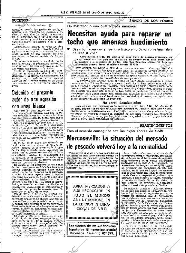 ABC SEVILLA 20-07-1984 página 32