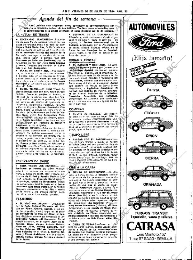 ABC SEVILLA 20-07-1984 página 33