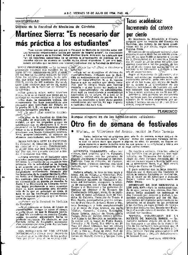 ABC SEVILLA 20-07-1984 página 46