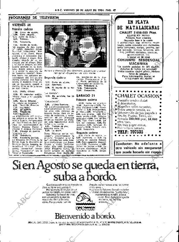 ABC SEVILLA 20-07-1984 página 47