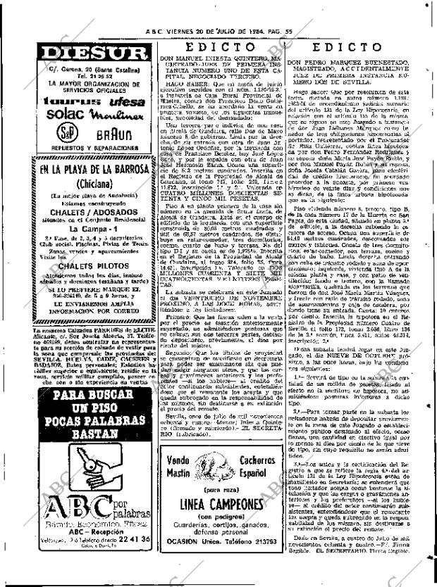 ABC SEVILLA 20-07-1984 página 55
