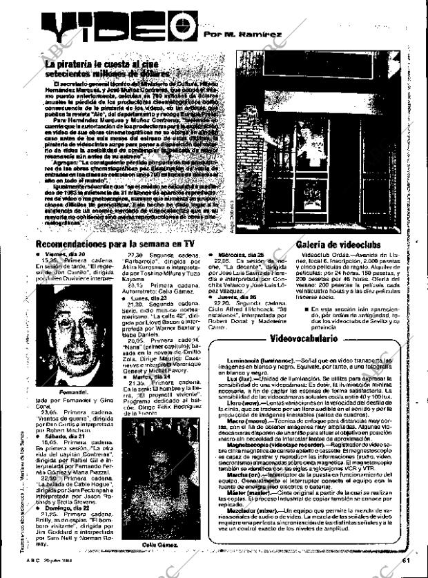 ABC SEVILLA 20-07-1984 página 61