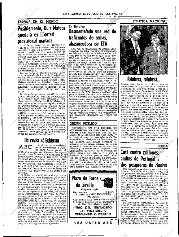 ABC SEVILLA 24-07-1984 página 21