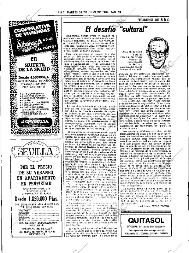 ABC SEVILLA 24-07-1984 página 24