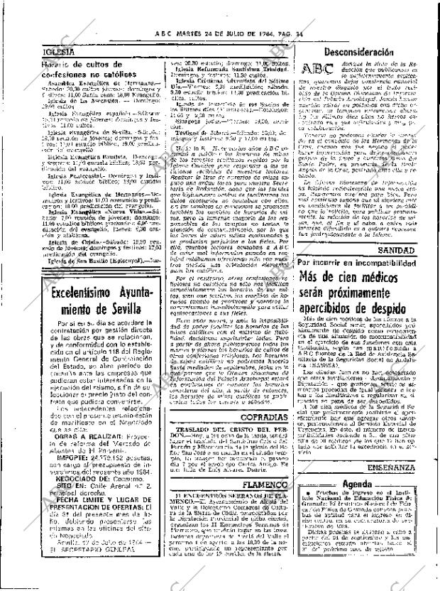 ABC SEVILLA 24-07-1984 página 34