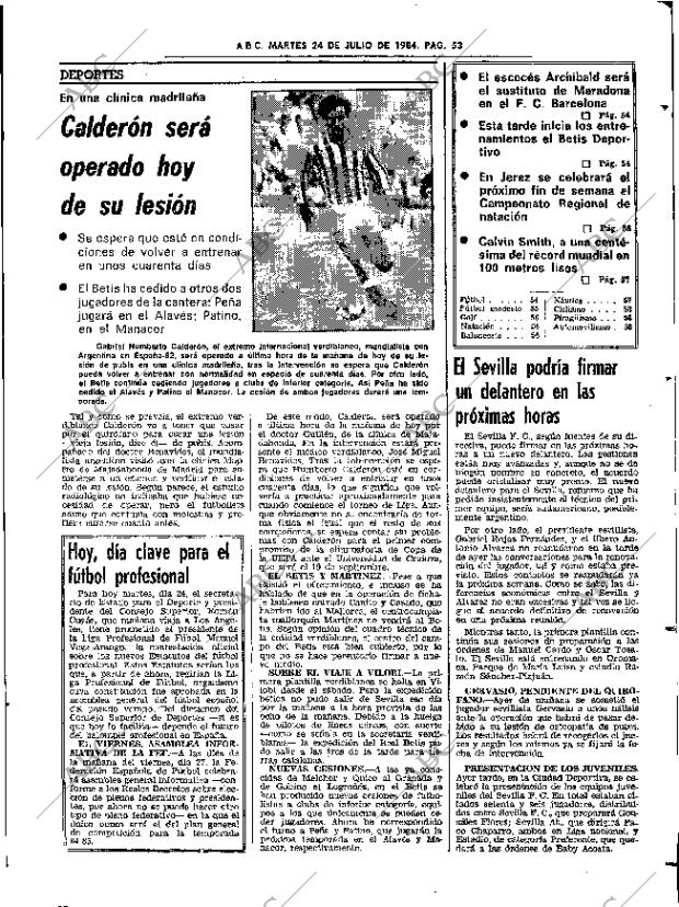 ABC SEVILLA 24-07-1984 página 53