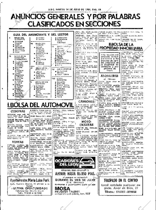 ABC SEVILLA 24-07-1984 página 64