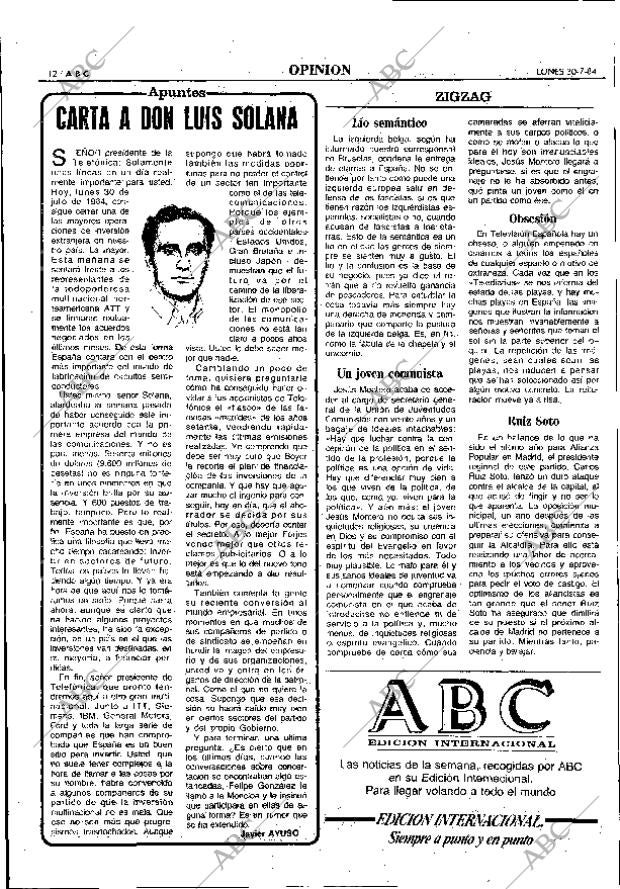 ABC MADRID 30-07-1984 página 12