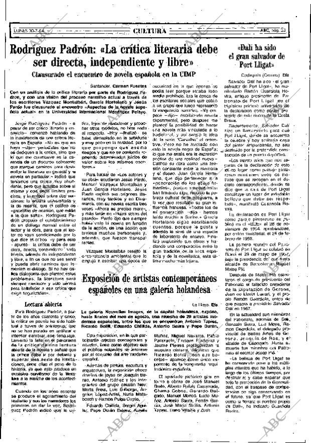 ABC MADRID 30-07-1984 página 23