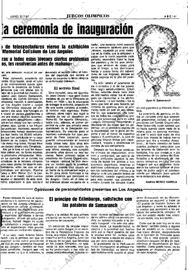 ABC MADRID 30-07-1984 página 41