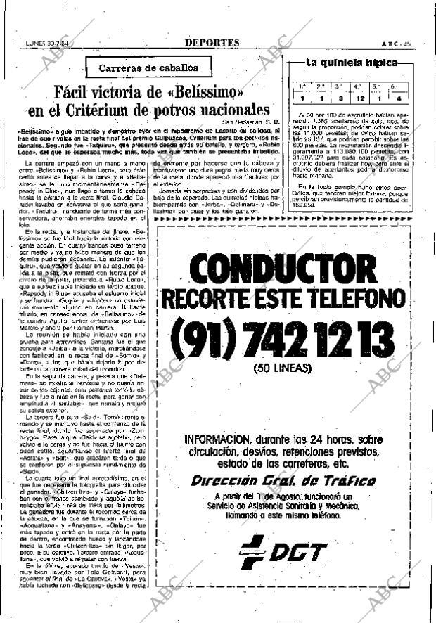 ABC MADRID 30-07-1984 página 45