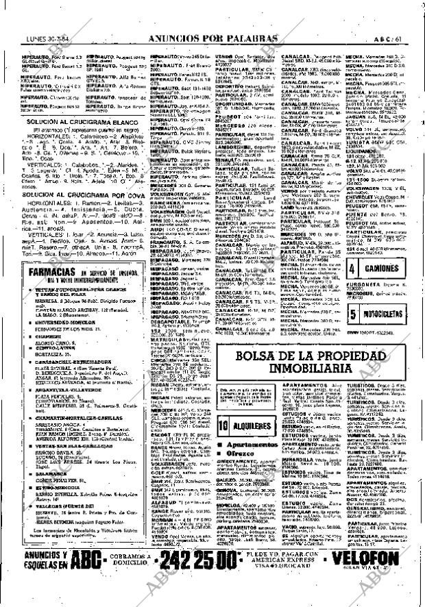 ABC MADRID 30-07-1984 página 61