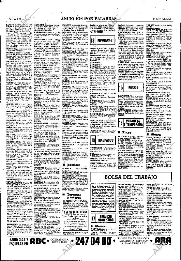 ABC MADRID 30-07-1984 página 64